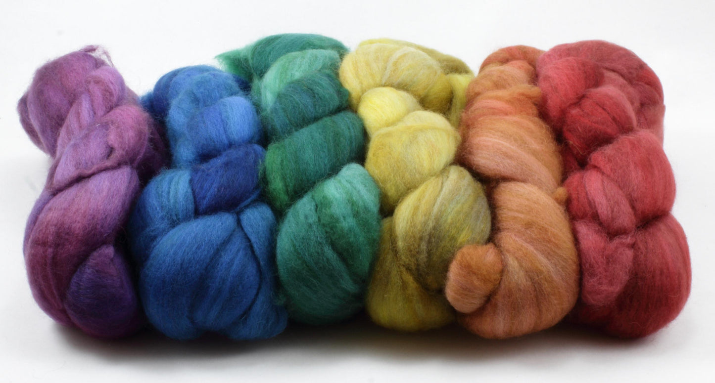 6oz Baby Camel Combed Top Set - Dark Rainbow
