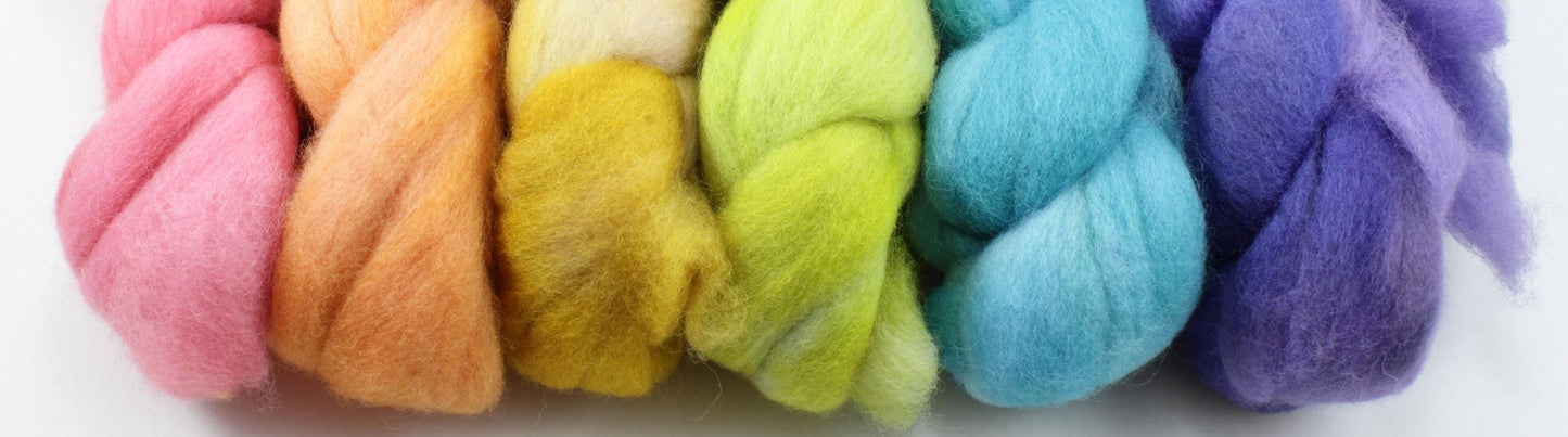 6oz Falkland Combed Top Set - Pastels