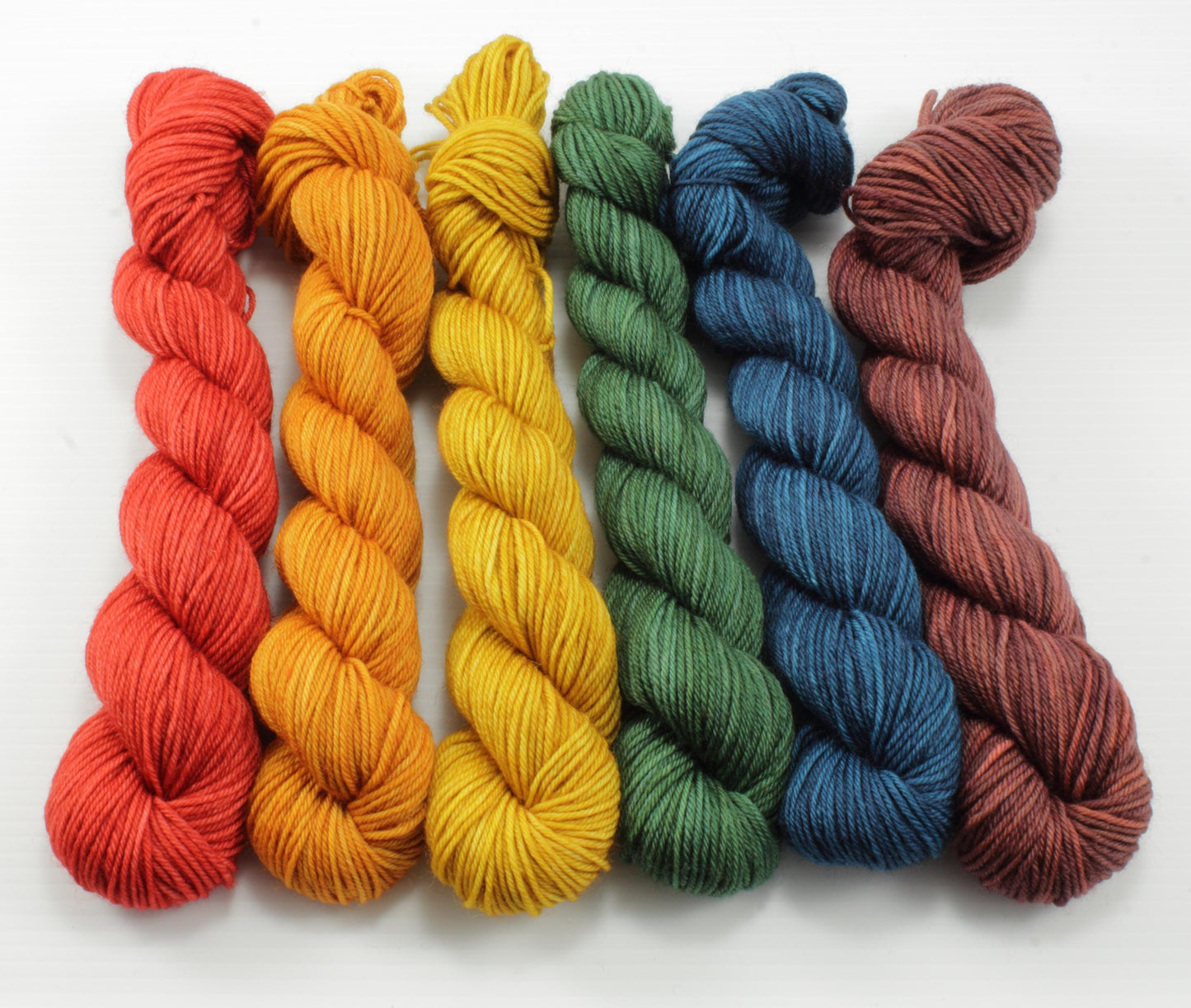 NEW - Colorwork Set - 552yd - Boundless SW Merino/Nylon Sock Yarn - Dullish Rainbow