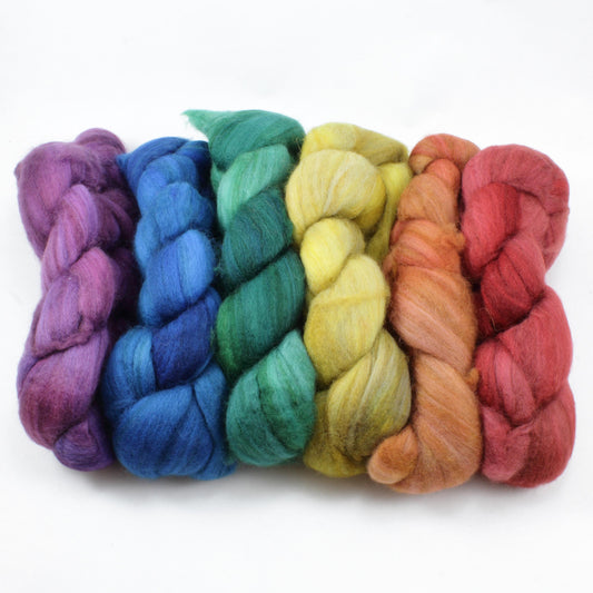 6oz Baby Camel Combed Top Set - Dark Rainbow