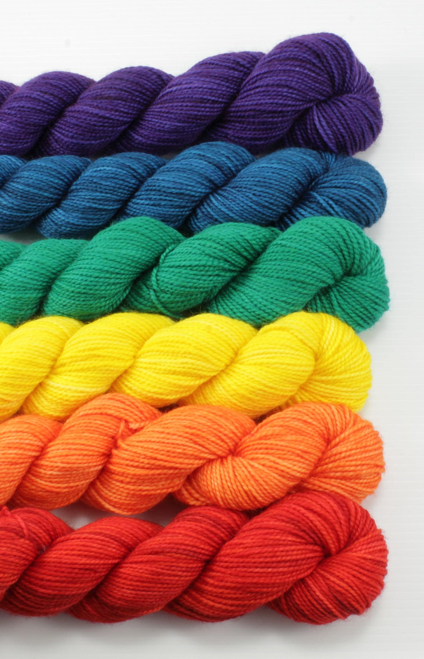 Colorwork Set - Jest Sock - Primary Rainbow - Choose Your Yardage