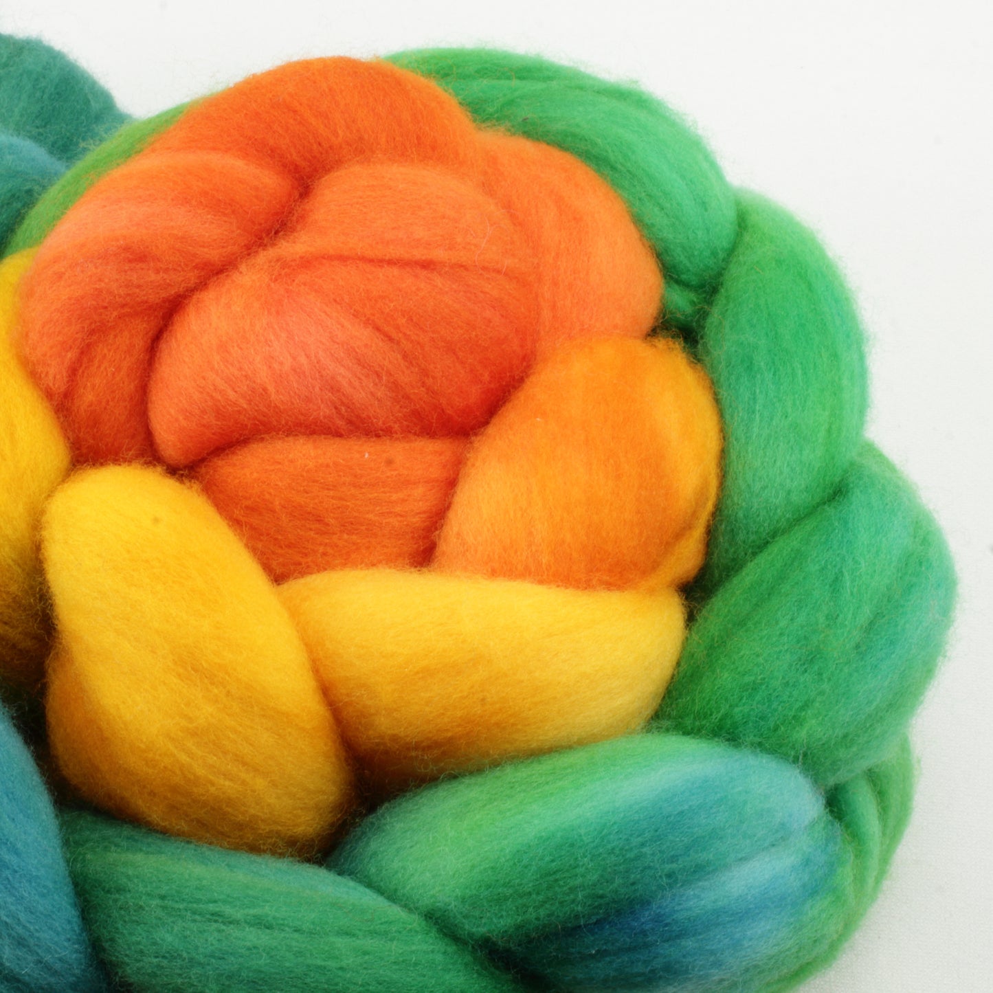 4oz American Rambouillet Combed Top - Orange to Teal