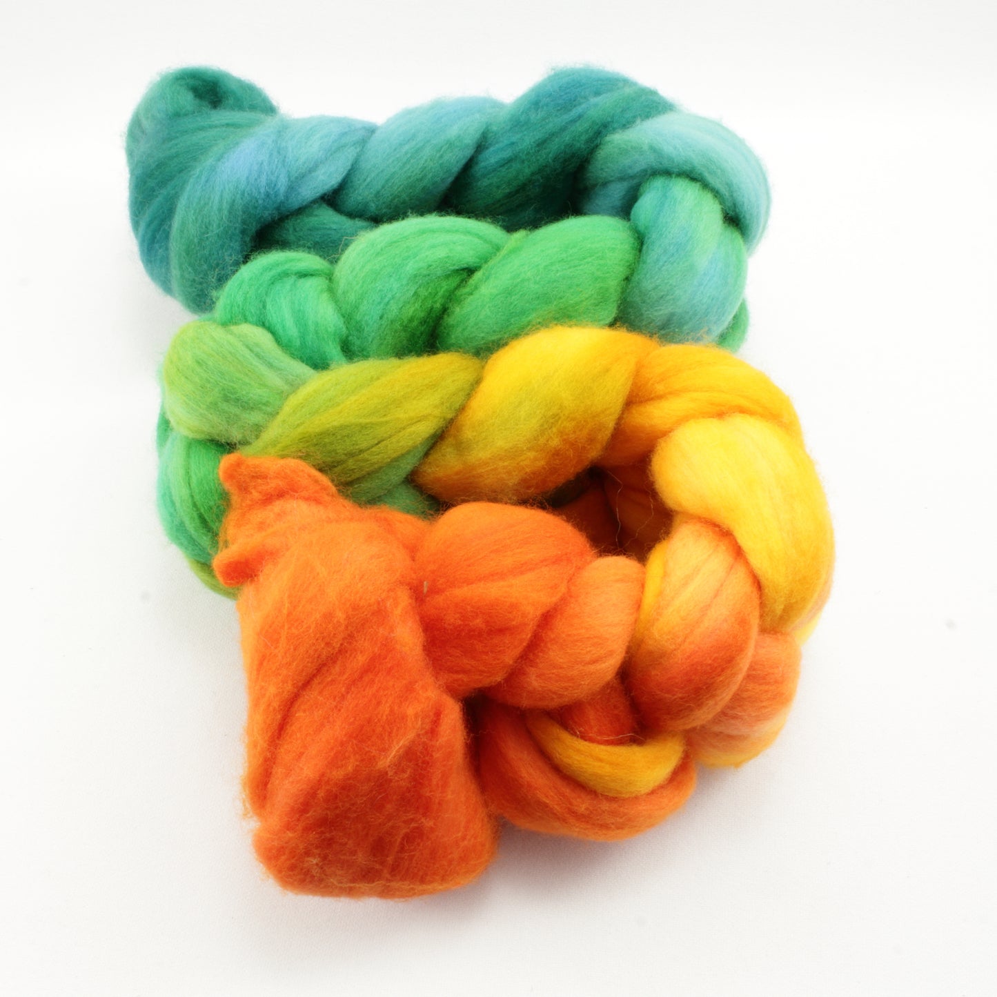 4oz American Rambouillet Combed Top - Orange to Teal