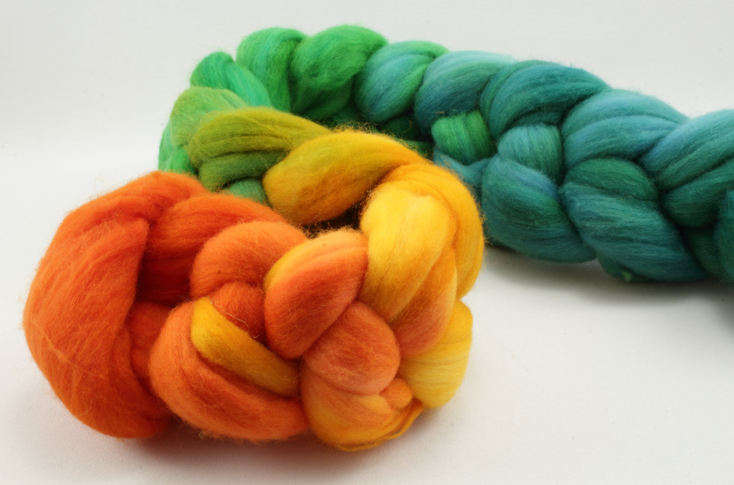 4oz American Rambouillet Combed Top - Orange to Teal