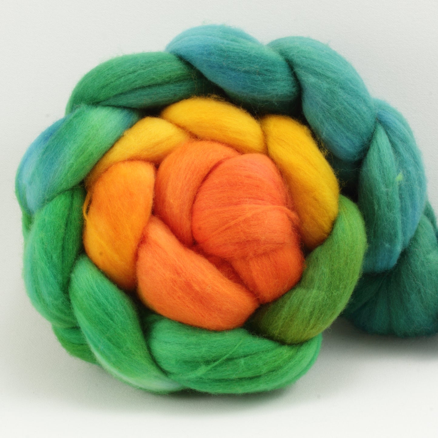 4oz American Rambouillet Combed Top - Orange to Teal