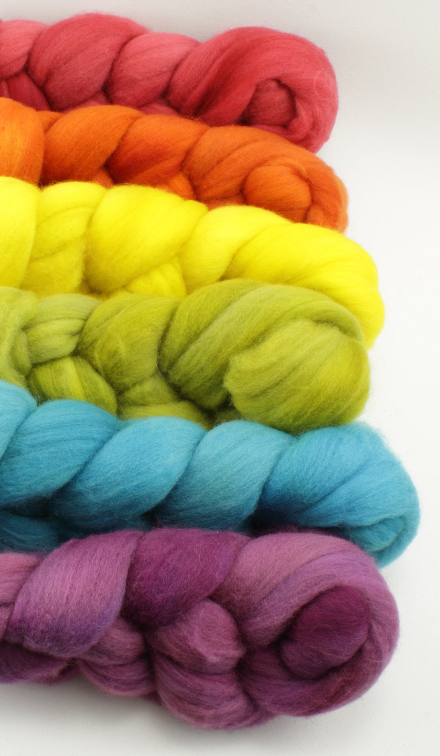 6oz Merino Combed Combed Top Set - Fall Rainbow