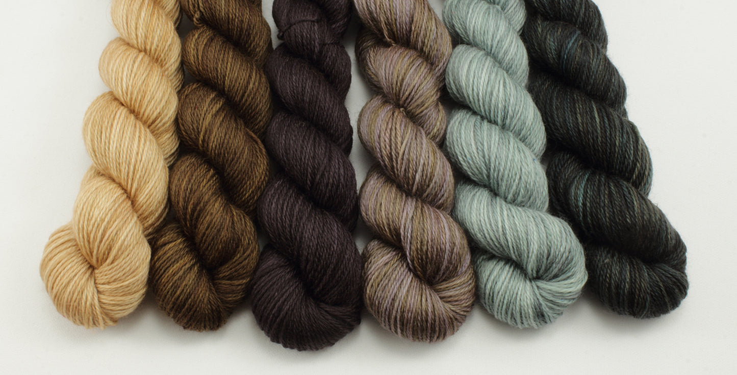 NEW - Colorwork Set - 978yd - Yuuka Fingering - Neutrals