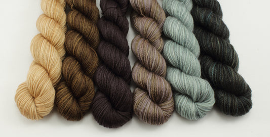 NEW - Colorwork Set - 978yd - Yuuka Fingering - Neutrals