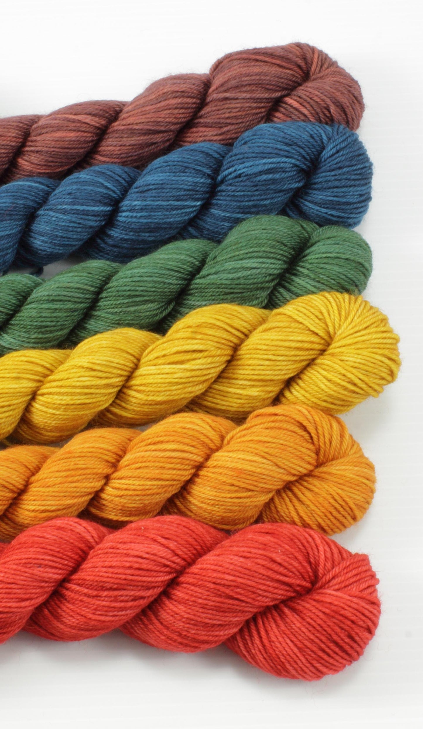 NEW - Colorwork Set - 552yd - Boundless SW Merino/Nylon Sock Yarn - Dullish Rainbow