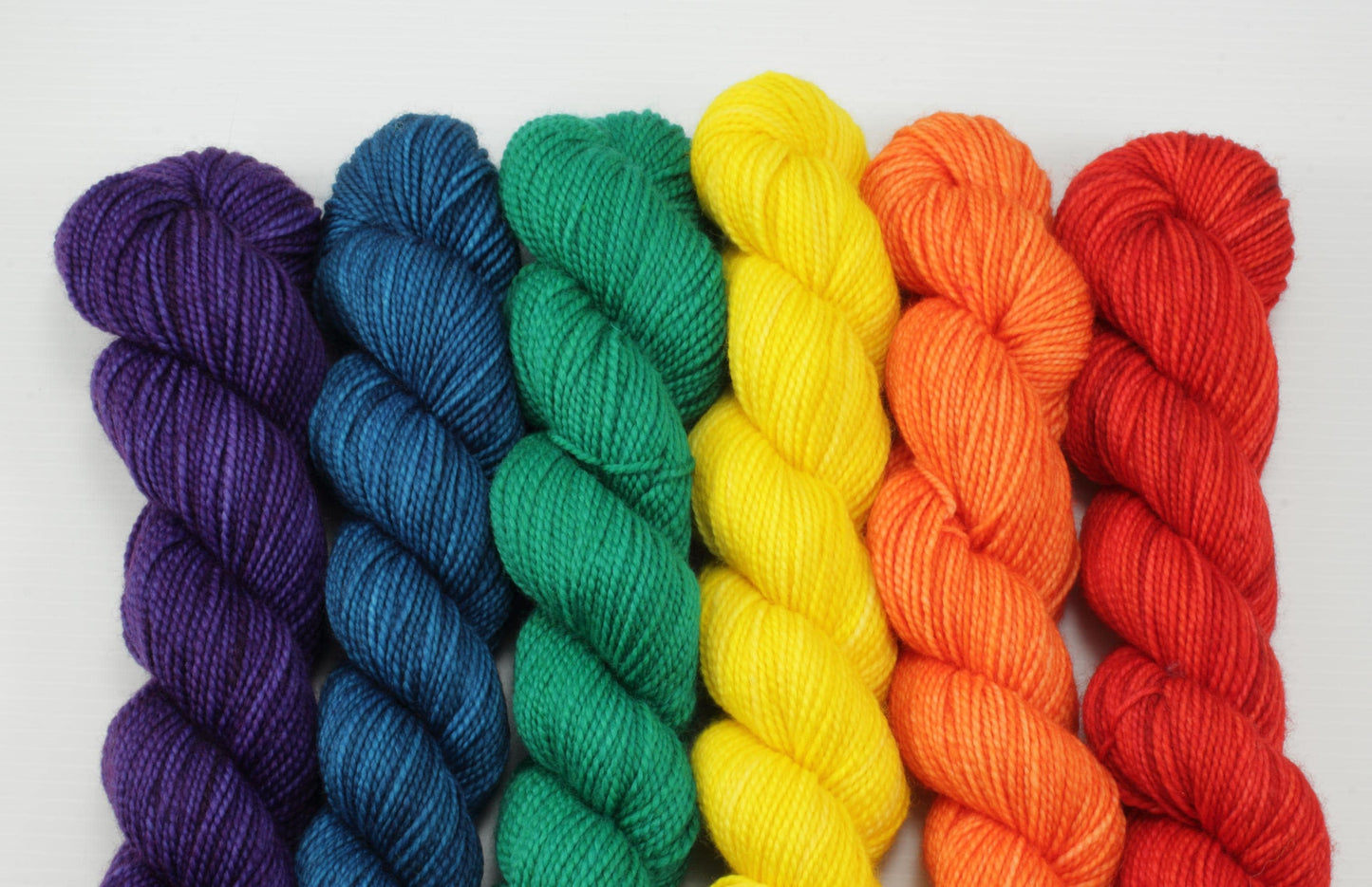 Colorwork Set - Jest Sock - Primary Rainbow - Choose Your Yardage