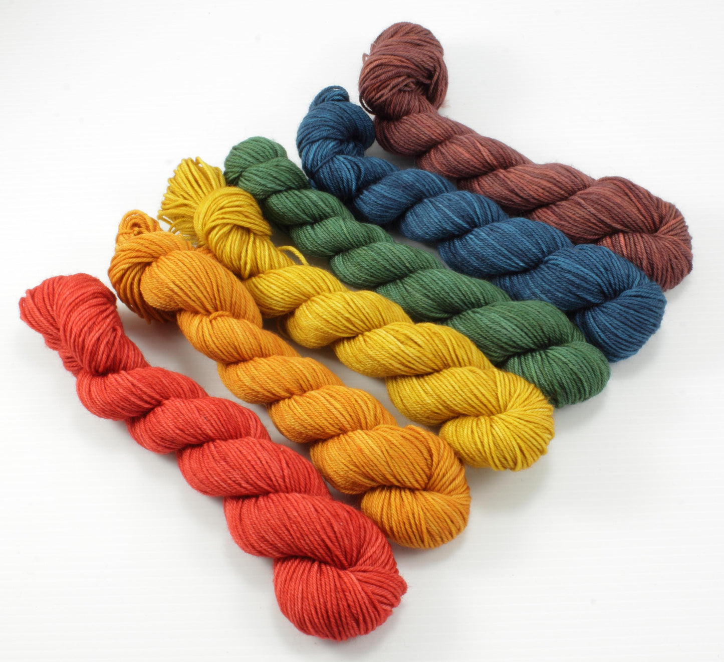 NEW - Colorwork Set - 552yd - Boundless SW Merino/Nylon Sock Yarn - Dullish Rainbow