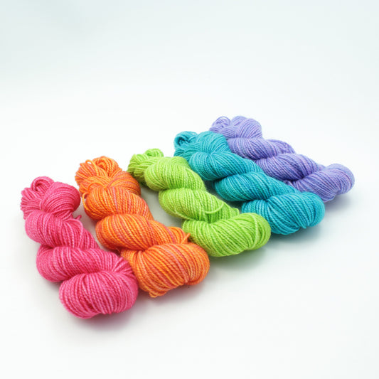 Colorwork Set - Jest SW Merino/Nylon Sock - Neon - Choose Your Yardage